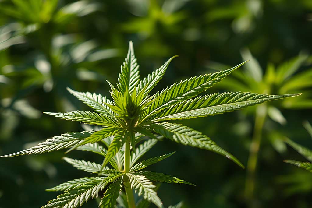 Yellowhead Cannabis Kamloops | Close-up of marijuana plant in nature isolated with white highlights